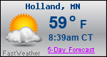 Weather Forecast for Holland, MN