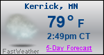 Weather Forecast for Kerrick, MN