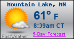 Weather Forecast for Mountain Lake, MN