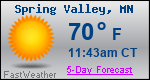 Weather Forecast for Spring Valley, MN