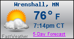 Weather Forecast for Wrenshall, MN