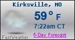 Weather Forecast for Kirksville, MO