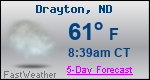 Weather Forecast for Drayton, ND