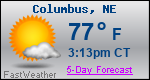 Weather Forecast for Columbus, NE