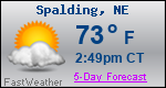 Weather Forecast for Spalding, NE