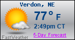 Weather Forecast for Verdon, NE