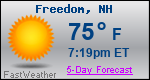 Weather Forecast for Freedom, NH