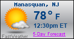 Weather Forecast for Manasquan, NJ