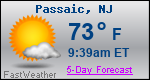 Weather Forecast for Passaic, NJ