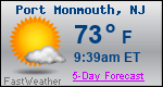 Weather Forecast for Port Monmouth, NJ