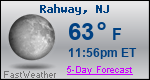Weather Forecast for Rahway, NJ