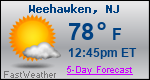 Weather Forecast for Weehawken, NJ
