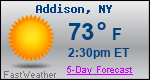 Weather Forecast for Addison, NY
