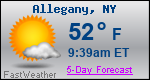 Weather Forecast for Allegany, NY