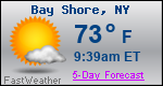 Weather Forecast for Bay Shore, NY
