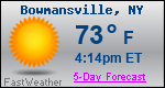 Weather Forecast for Bowmansville, NY