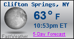 Weather Forecast for Clifton Springs, NY