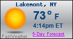 Weather Forecast for Lakemont, NY