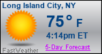 Weather Forecast for Long Island City, NY