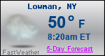 Weather Forecast for Lowman, NY