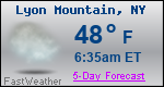 Weather Forecast for Lyon Mountain, NY
