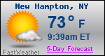 Weather Forecast for New Hampton, NY