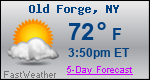 Weather Forecast for Old Forge, NY