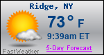 Weather Forecast for Ridge, NY
