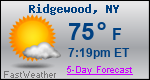Weather Forecast for Ridgewood, NY
