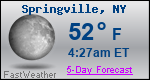 Weather Forecast for Springville, NY