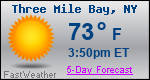 Weather Forecast for Three Mile Bay, NY