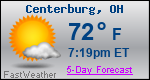 Weather Forecast for Centerburg, OH