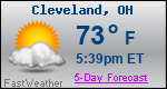 Weather Forecast for Cleveland, OH
