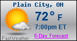 Weather Forecast for Plain City, OH