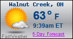 Weather Forecast for Walnut Creek, OH