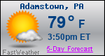 Weather Forecast for Adamstown, PA