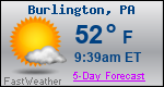 Weather Forecast for Burlington, PA