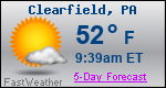 Weather Forecast for Clearfield, PA