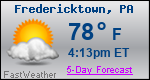 Weather Forecast for Fredericktown, PA