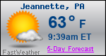 Weather Forecast for Jeannette, PA