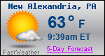 Weather Forecast for New Alexandria, PA
