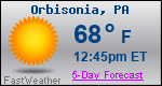 Weather Forecast for Orbisonia, PA