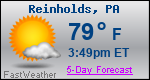 Weather Forecast for Reinholds, PA