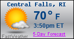 Weather Forecast for Central Falls, RI