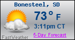 Weather Forecast for Bonesteel, SD