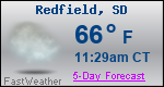 Weather Forecast for Redfield, SD