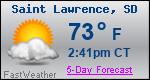 Weather Forecast for Saint Lawrence, SD