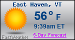 Weather Forecast for East Haven, VT