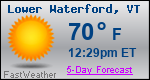 Weather Forecast for Lower Waterford, VT
