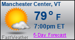 Weather Forecast for Manchester Center, VT
